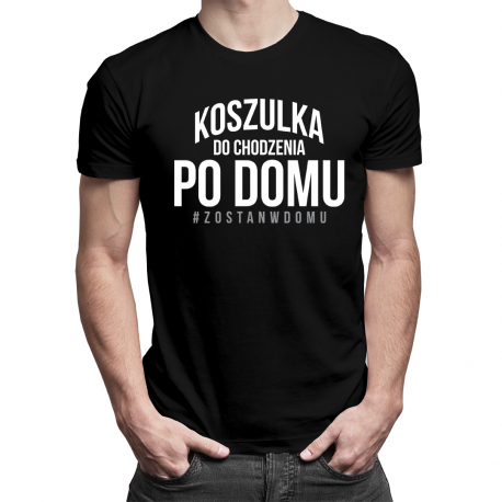 Koszulka do chodzenia po domu - męska koszulka z nadrukiem