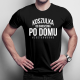 Koszulka do chodzenia po domu - męska koszulka z nadrukiem