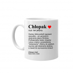 Chłopak - definicja  - kubek na prezent