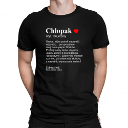 Chłopak - definicja  - męska koszulka na prezent