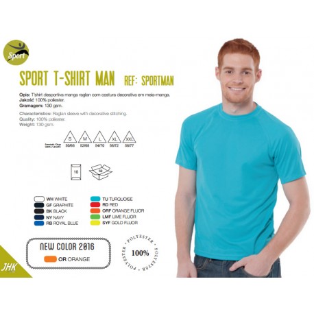 Koszulka męska sportowa oddychająca 100% poliester