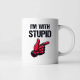 I'm with stupid - kubek na prezent dla fanów deadpool