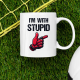 I'm with stupid - kubek na prezent dla fanów deadpool
