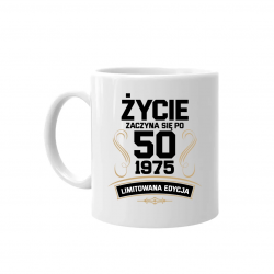 Życie zaczyna się po 50 - 1975 Limitowana Edycja - kubek na prezent