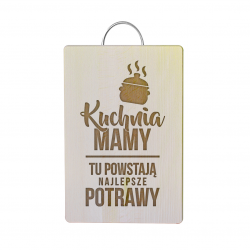 Kuchnia mamy, tu powstają najlepsze potrawy - drewniana deska z grawerem