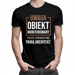 Obiekt monitorowany przez panią architekt - męska koszulka z nadrukiem