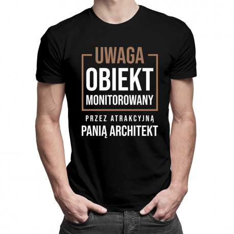Obiekt monitorowany przez panią architekt - męska koszulka z nadrukiem
