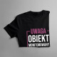 Obiekt monitorowany przez stewardessę - męska koszulka z nadrukiem