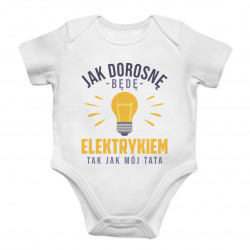 Jak dorosnę będę lekarzem - body dziecięce z nadrukiem