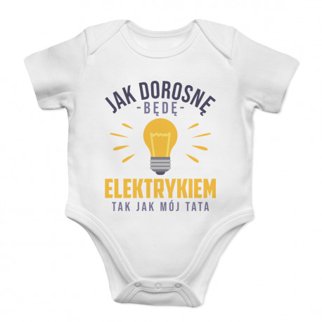 Jak dorosnę będę lekarzem - body dziecięce z nadrukiem