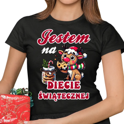 Jestem na diecie świątecznej - damska koszulka na prezent