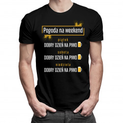 Pogoda na weekend - męska koszulka z nadrukiem