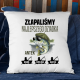 Złapaliśmy najlepszego dziadka + imiona - poduszka na prezent - produkt personalizowany