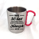 (IMIĘ) 50 lat wszystkie części oryginalne - kubek metalowy z karabińczykiem - produkt personalizowany