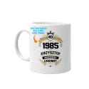 Produkt personalizowany - Wiek + Rocznik + Imię - Narodziny Legendy - kubek z nadrukiem na prezent