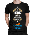 Produkt personalizowany - Wiek + Rocznik + Imię - Narodziny Legendy - męska koszulka na prezent