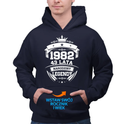 Narodziny legendy z Twoim rocznikiem - męska bluza na prezent - produkt personalizowany