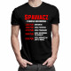 Spawacz - stawka godzinowa - męska koszulka z nadrukiem