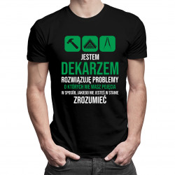 Jestem maszynistą, rozwiązuję problemy - męska koszulka z nadrukiem
