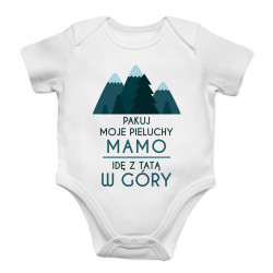 Pakuj moje pieluchy mamo - góry - body dziecięce z nadrukiem