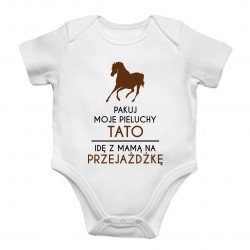 Pakuj moje pieluchy tato - konie - body dziecięce z nadrukiem