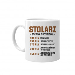 Stolarz - stawka godzinowa - kubek z nadrukiem