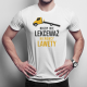 Nigdy nie lekceważ kierowcy lawety - męska koszulka z nadrukiem