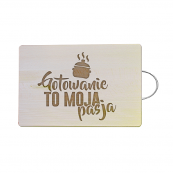 Gotowanie to moja pasja - drewniana deska z grawerem