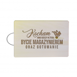 Kocham dwie rzeczy w życiu: bycie magazynierem i piwo - drewniana deska z grawerem
