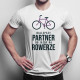 Najlepszy partner do jazdy na rowerze - męska koszulka z nadrukiem