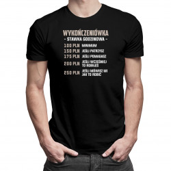 Wykończeniówka stawka godzinowa - męska koszulka z nadrukiem