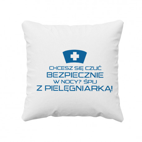 Chcesz się czuć bezpiecznie w nocy? Śpij z pielęgniarką! - poduszka