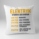 Elektryk: stawka godzinowa - poduszka z nadrukiem