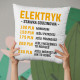Elektryk: stawka godzinowa - poduszka z nadrukiem