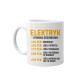 Elektryk: stawka godzinowa - kubek z nadrukiem