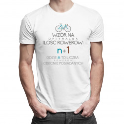 Wzór na optymalną ilość rowerów - damska lub męska koszulka z nadrukiem