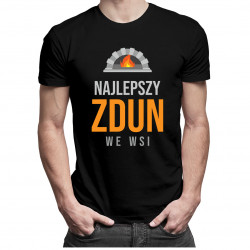 Najlepszy zdun we wsi - męska koszulka z nadrukiem