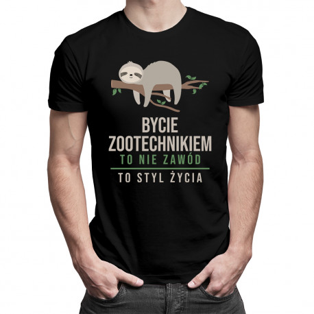 Bycie zootechnikiem to styl życia - męska koszulka z nadrukiem