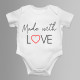 Made with love - body dziecięce z nadrukiem