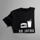 Od jutra dieta - męska koszulka z nadrukiem