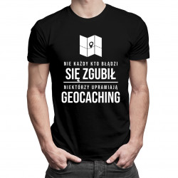 Geocaching - męska koszulka z nadrukiem