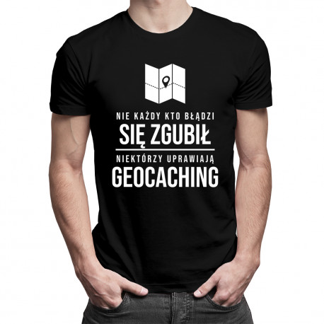 Geocaching - męska koszulka z nadrukiem