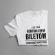 Kontroler biletów - męska koszulka z nadrukiem