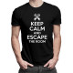Keep calm and escape the room - męska koszulka z nadrukiem