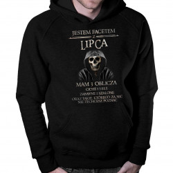 Jestem facetem z lipca. Mam 3 oblicza - męska bluza z nadrukiem
