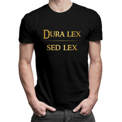 Dura lex, sed lex - męska koszulka z nadrukiem