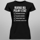 Niania na pełny etat - damska koszulka z nadrukiem