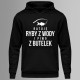 Ratuję ryby z wody i piwo z butelek - męska bluza z nadrukiem