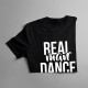 Real man dance salsa - męska koszulka z nadrukiem