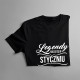 Legendy rodzą się w Styczniu - męska koszulka z nadrukiem